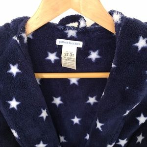 Pottery Barn Kids Navy Bathrobe with stars